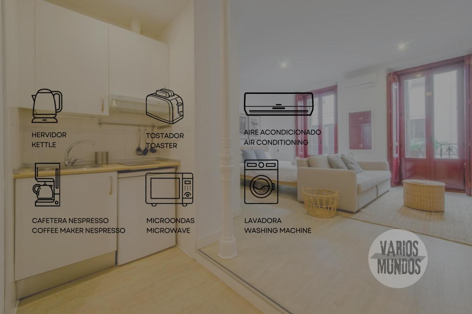 מדריד Beautiful Loft Para 3Pax En Huertas-Cortes מראה חיצוני תמונה